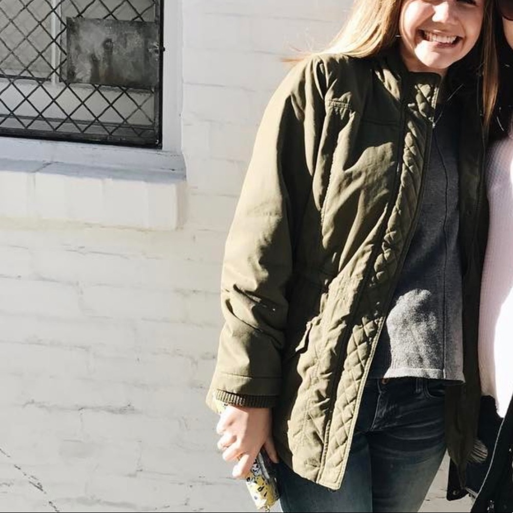 Dark Green Puffer Coat
